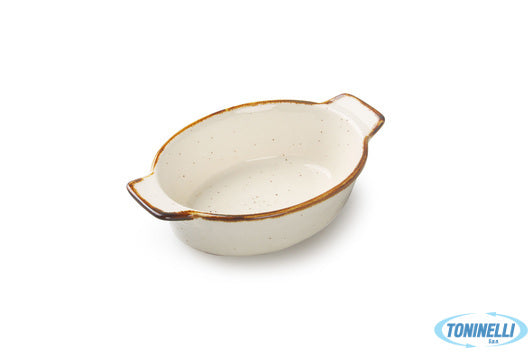 Import Tavola Justcolor Sesame Crema-Mini Casseruola Ovale Cm.13 H.2,8   6677M-C