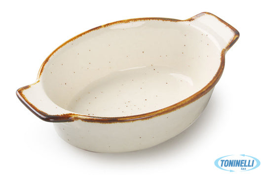 Import Tavola Justcolor Sesame Crema-Pirofila Ovale Cm.27X15,5 H.5,5  6697M-C356