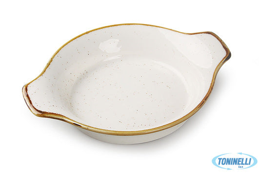 Import Tavola Justcolor Sesame Crema-Tegamino Uovo Cm.21X18 H.3,5  4804M-C356-8.