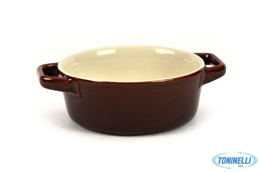 Import Tavola Justcolor-Pirofila Tonda Bicolor Cm.15,5X12X5 1681 - 4084