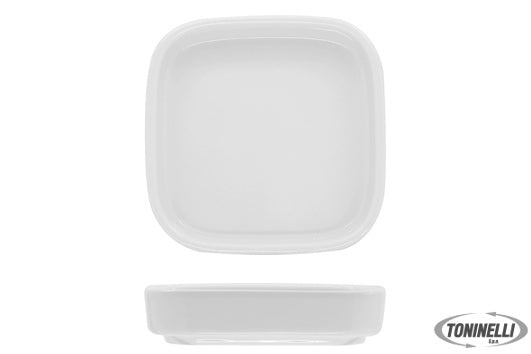 Import Tavola Justwhite-Piattino Quadro Bordo Alto Cm.9,2X9,2  Hhp0782-2 - 21982