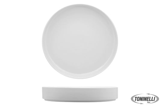 Import Tavola Justwhite-Piatto Tondo Fondo A Bordo Alto Cm.22,8 Xh.4 Hhp14001 -
