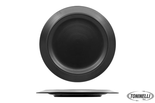 Ariane Fine Porcelain Kama Nero Matt - Piatto Piano Cm 21- Allumina - 22282