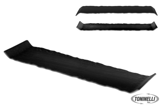 Import Tavola Kora - Piatto Rett.Nero Semiopaco Cm 30X8 - 22415