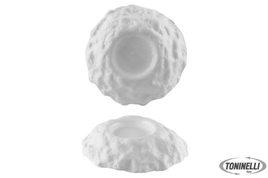 Import Tavola Kratere- Piatto Cm 22 H 5,5 Bianco Matt Int.Lucido - 21608