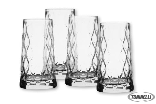 Pasabahce  Leafy Fh Tumbler Long Drink Confezione Da 4 Pezzi - Cl 35,5 Diametro