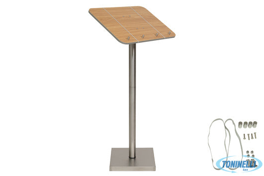 Securit  Leggio Portamenu In Legno, Piantana Inox Cm 54,2X36,7 H 113     Mcs-115