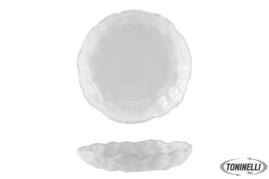 Import Tavola Magma- Piattino Cm 14,5 H 3 Bianco Matt Int.Lucido - 21610