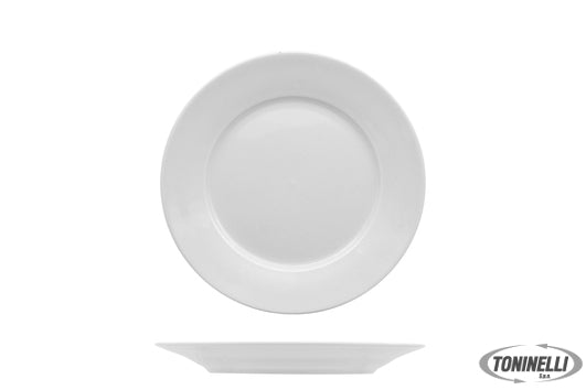Import Tavola Major Style Bianco - Piatto Piano Cm 23 In Porcellana  Scelta Comm