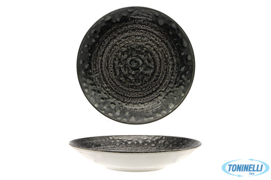 Farika Porselen San.Tic.Ltd.Sti. Matheria Black-Piatto Fondo Coupe In Porcellana