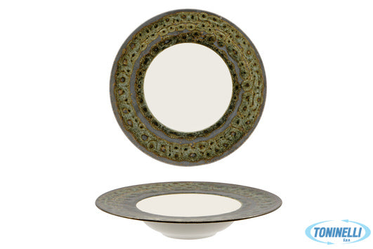Farika Porselen San.Tic.Ltd.Sti. Matheria Green-Pasta Bowl In Porcellana Cm.27 I