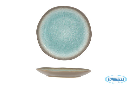 Import Tavola Maui-Piatto Piano Cm.25 Azzurro-Grigio In Porcellana A24350W809Y96