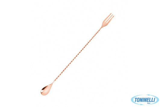 Training Consulting S.R.L.S. Mixing - Cucchiaio  Rame Bar Tridente Cm30 - C908 -