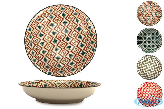 Import Tavola Mosaik-Piatto Fondo Cm.20 Decori Assortiti Rh42929-20 - 7372