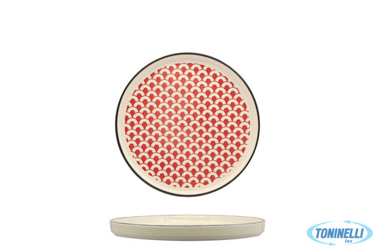 Import Tavola Mosaik-Piatto Nordic Cm.21 Red    Rh43880-21-J63B - 16061