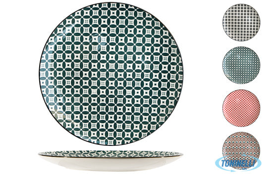 Import Tavola Mosaik-Piatto Piano Cm.26 Decori Assortiti Rh40069-10.25 - 6734