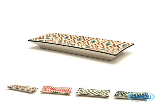 Import Tavola Mosaik-Piatto Rettangolare Cm.23,5X9 Decori Assortiti Rh4172 - 673