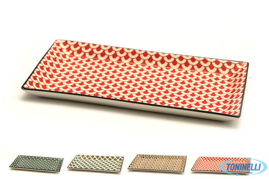 Import Tavola Mosaik-Piatto Rettangolare Cm.28,5X16 Decori Assortiti Rh4414L - 6