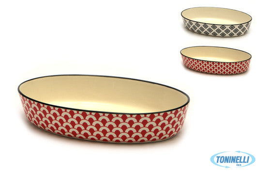 Import Tavola Mosaik-Pirofila Ovale Cm.24,5X16,5 Decori Assortiti Rh41671C-J1E -