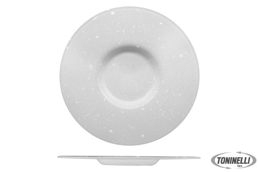 Import Tavola Moving- Piatto Cm 30,5 Int.13,5Gocce Bianche - 22422