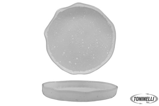 Import Tavola Moving- Piatto Nordic Cm 19 Gocce Bianche - 22424