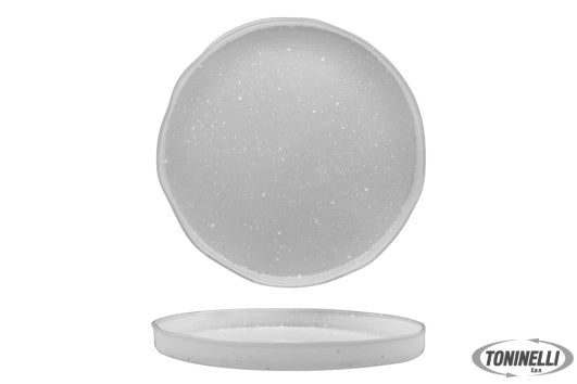 Import Tavola Moving- Piatto Nordic Cm 30 Gocce Bianche - 22423