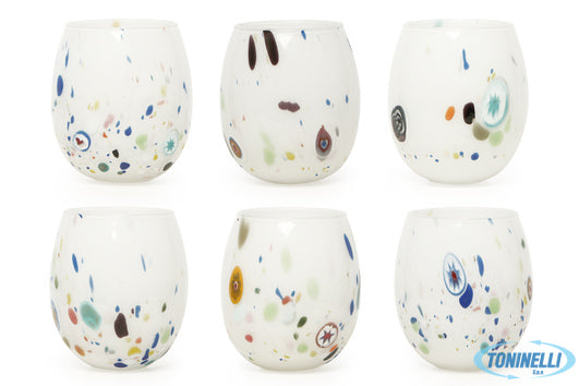 Vetreria Artistica Di Coppola Alessandro Murano - Confezione 6 Bicchieri Acqua C