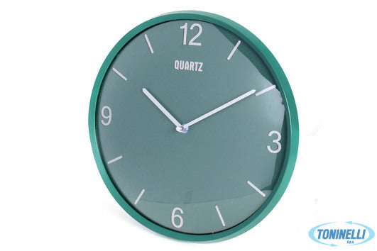 Import Arredo Casa Orologio Parete Tondo Cm.33 Verde  Eg6943-Bm78 - 1730