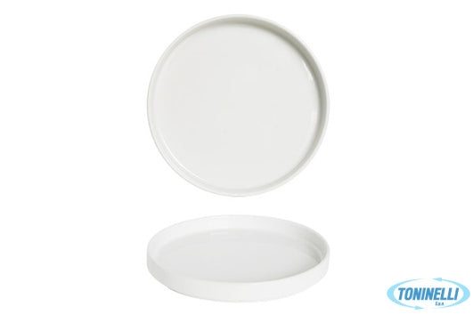Saturnia  Oslo Bianco - Piatto Porcellana Piano Nordic Cm 26 - 22558