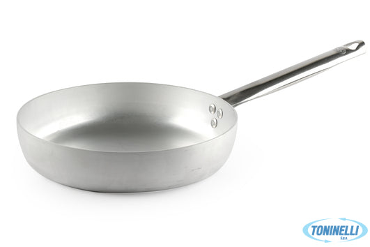 Agnelli Padella Dritta Alluminio A Friggere 3 Mm  Con Manico Tubolare Cm 32 - 16