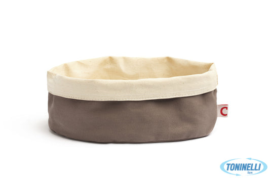 Comas Paneras Y Enfriador - Porta Pane Ovale Cm 20X15 H.10 Cotone Grigio 7453 -