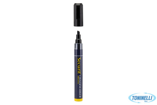 Securit  Pennarello A Gesso Liquido Singolo, Punta Media 2-6 Mm, Colore Nero   S