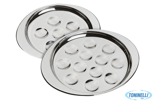Ilsa                 Piatto Lumache Inox 12 Posti Cm 22X19 - 49402