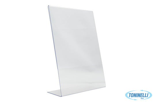 Securit  Porta Poster Da Tavolo In Acrilico Formato Inclinato A L A4, Cm 21,2X32