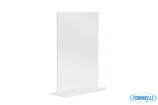 Securit  Portaposter Da Tavolo In Acrilico Formato Retto A L A5, Cm 15X21,3X5,4