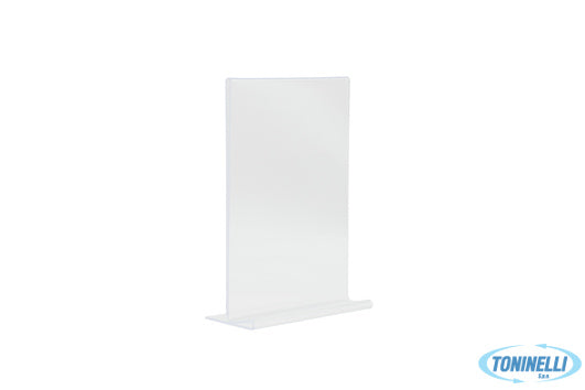 Securit  Portaposter Da Tavolo In Acrilico Formato Retto A L A6, Cm 10,7X15,5X4,