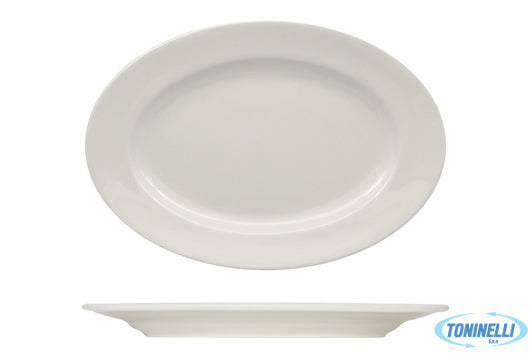 Ariane Fine Porcelain Prime- Piatto Ovale Con Falda Cm 28 -Allumina - 22337