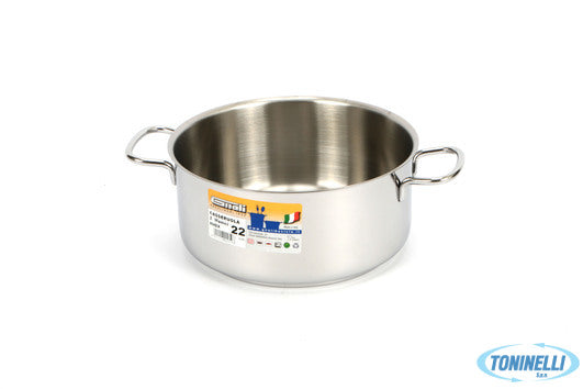 Gnali Realterm - Casseruola Alta 2 Manici Cm.22      C222 - 11202