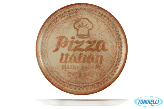 Saturnia  Recipes Napoli-Piatto Pizza Cm 33 Decoro Cappello Colore Bisquit - 222