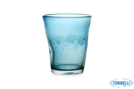 Import Tavola Rialto-Bicchiere Per Acqua Cl.35  Incamiciato Colore Acquamarina T