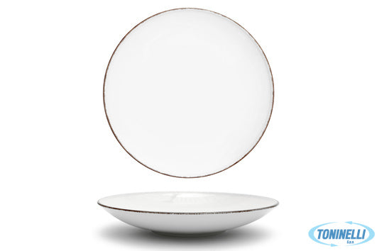 Zaklady Porcelany Stolowej Lubiana Rita Filo Marrone - Piatto Pasta Cm 30 435 Ba