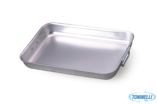 Agnelli Rostiera Rettangolare  3 Mm Angoli Tondi Con Maniglie Snodate Inox 55X36