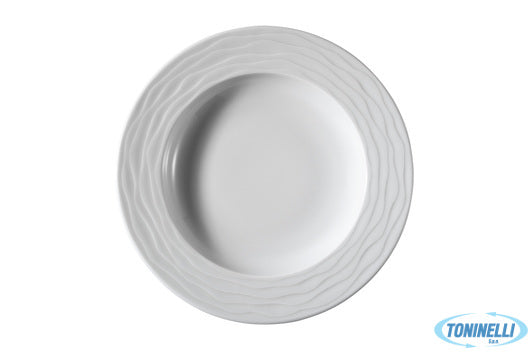 Kutahya Seramik Sea Wave Bianco-Piatto Fondo Cm 23  Sw23Ck00 - 8070