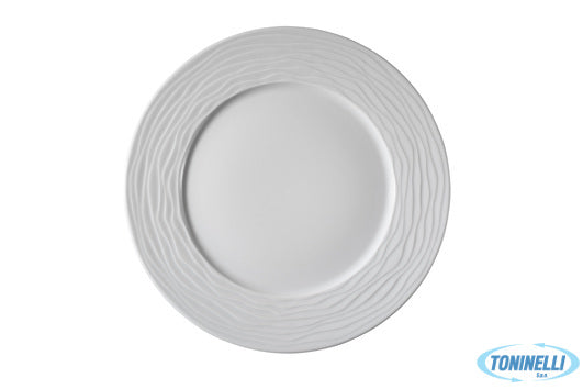 Kutahya Seramik Sea Wave Bianco-Piatto Piano Cm 30  Sw30Du00 - 8068