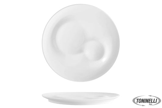 Import Tavola Selecta-Piatto Piano Gourmet Tondo Cm.30 Bianco In Porcellana - 21