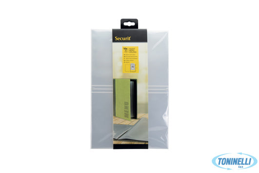Securit  Set Da 10 Inserti Doppi Trasparenti Per Portamenu Misura A5    Mc-Tia5