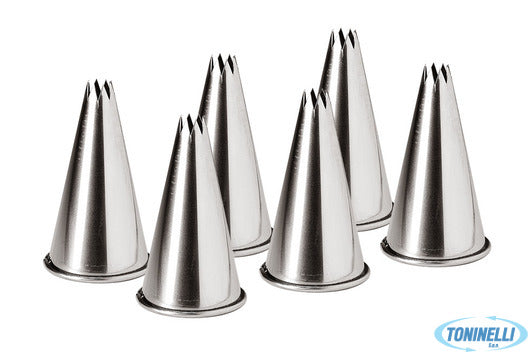 Thermohauser         Set 6 Bocchette A Stella Inox - Diametro Bocca Mm4-Mm6-Mm8-