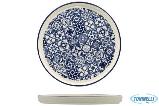 Import Tavola Sintra Blue-Piatto Piano Nordic Cm.21  Rh43880-21-Js106D - 14474