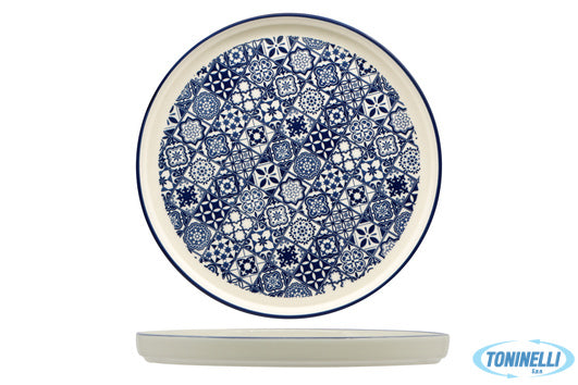 Import Tavola Sintra Blue-Piatto Piano Nordic Cm.27  Rh43880-27-Js106D - 14476