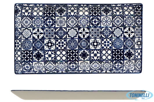 Import Tavola Sintra Blue-Piatto Rettangolare Cm.28,5X16  Rh4414L-Js106D - 14466